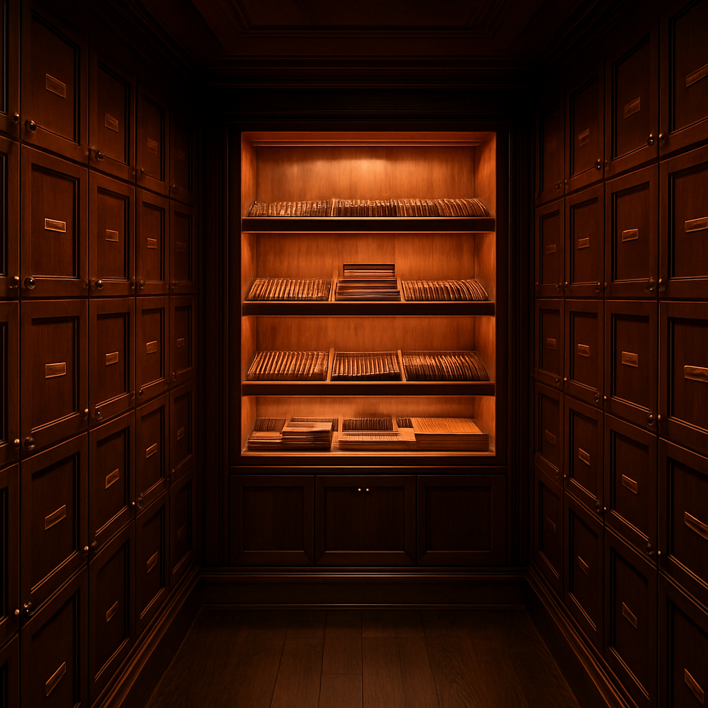 Premium walk-in humidor with personal lockers